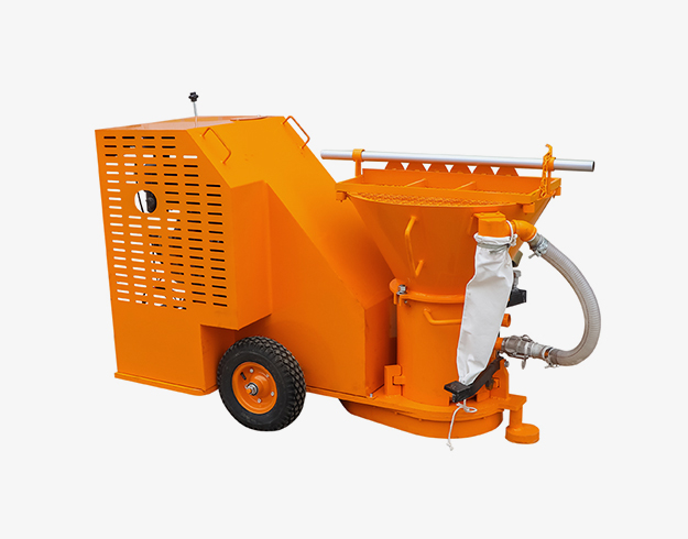 Diesel motor refractory gunite machine