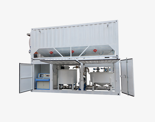 container type grout batching plant