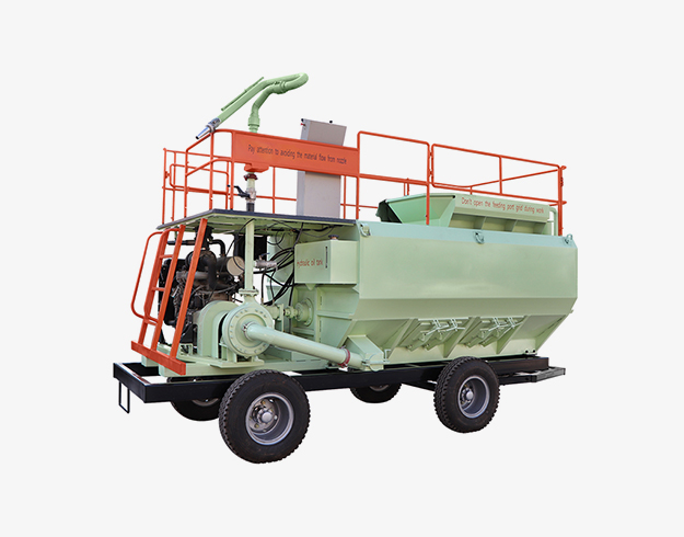 hydroseeder machine with wheels