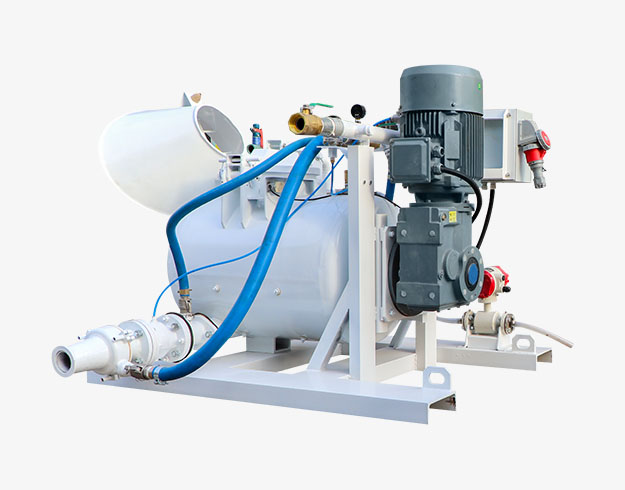 Mixing and pressure conveying unit