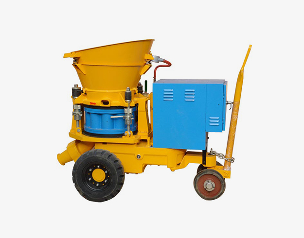 Dry mix concrete spraying machine